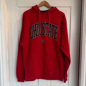 J. America Vintage Red Ohio State Pullover Hoodie Size Large